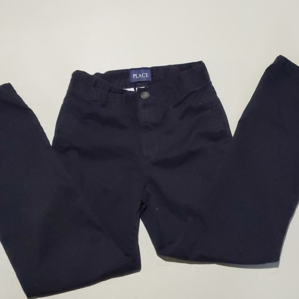 Boys Slim Black Chinos
